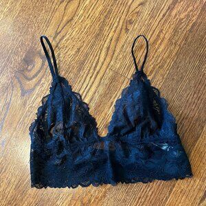 Free People Black Lace Bralette - Size Small
